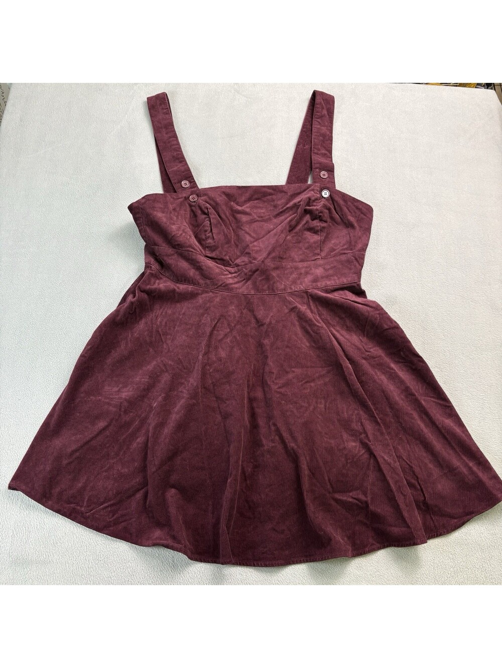 Hell Bunny Patti Pinafore Corduroy Dress Size 3XL Ruby Red